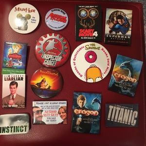 14 movie pin buttons